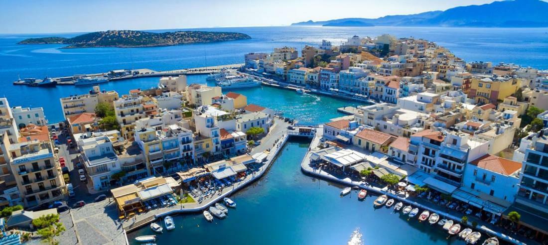 Stunning Seaview Town Apartment Agios Nikolaos  Bagian luar foto